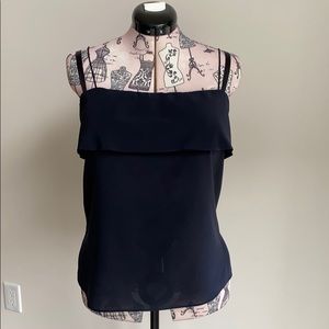 Navy Silk Club Monaco Camisole